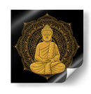 Buda con mandala dorada | Cuadro decorativo de Canvas Lab