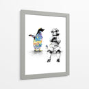 Pinguin Mischief Graffiti - David Aste | Cuadro decorativo de Canvas Lab