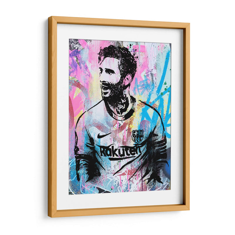 Messi Stencil - Fake Classics | Cuadro decorativo de Canvas Lab
