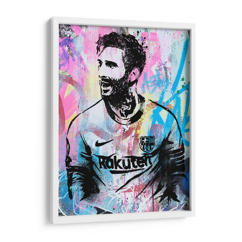 Messi Stencil - Fake Classics | Cuadro decorativo de Canvas Lab