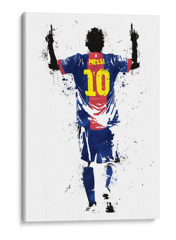Messi Stencil Simple 01 - Fake Classics | Cuadro decorativo de Canvas Lab