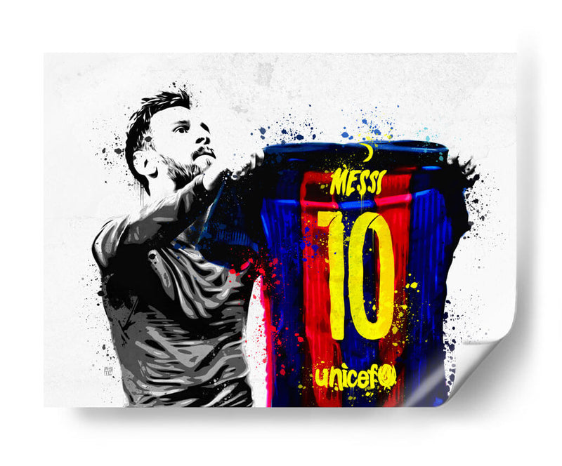 Messi Graffiti - David Aste | Cuadro decorativo de Canvas Lab