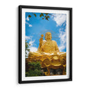 Buda dorado sosteniendo un loto | Cuadro decorativo de Canvas Lab