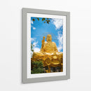 Buda dorado sosteniendo un loto | Cuadro decorativo de Canvas Lab