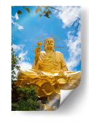 Buda dorado sosteniendo un loto | Cuadro decorativo de Canvas Lab