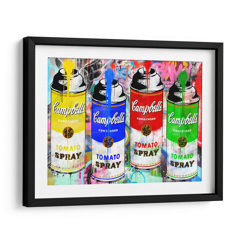 Latas de Aerosol Campbell's Graffiti 01 - Fake Classics | Cuadro decorativo de Canvas Lab
