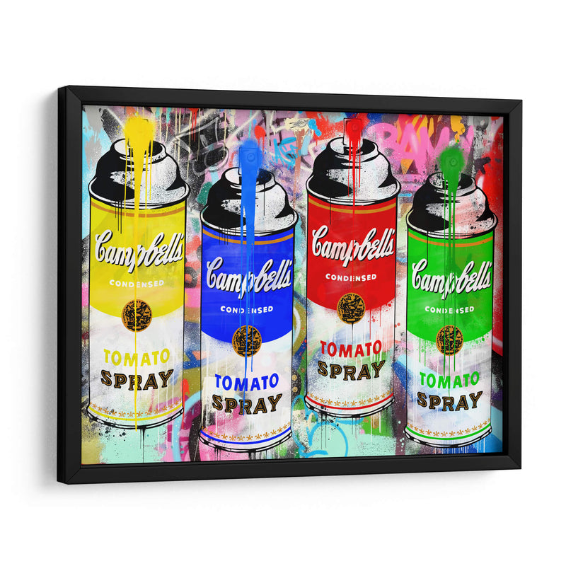 Latas de Aerosol Campbell's Graffiti 01 - Fake Classics | Cuadro decorativo de Canvas Lab