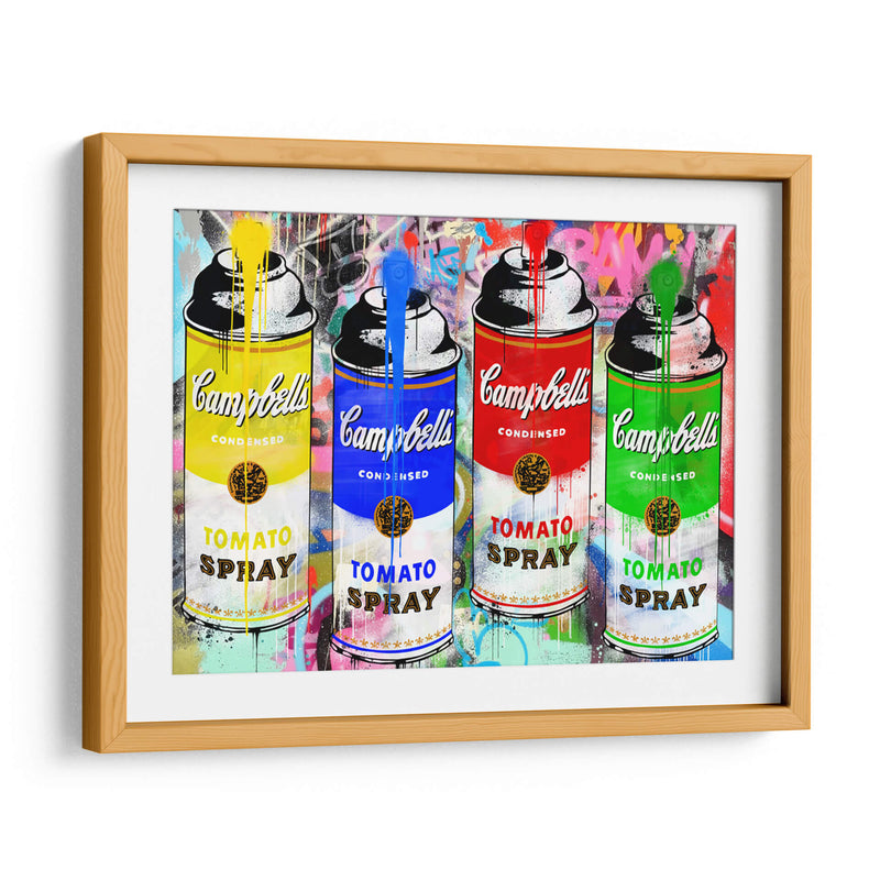 Latas de Aerosol Campbell's Graffiti 01 - Fake Classics | Cuadro decorativo de Canvas Lab