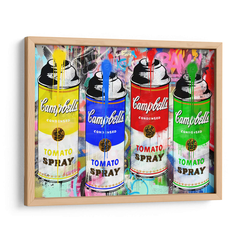 Latas de Aerosol Campbell's Graffiti 01 - Fake Classics | Cuadro decorativo de Canvas Lab