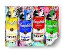 Latas de Aerosol Campbell's Graffiti 01 - Fake Classics | Cuadro decorativo de Canvas Lab