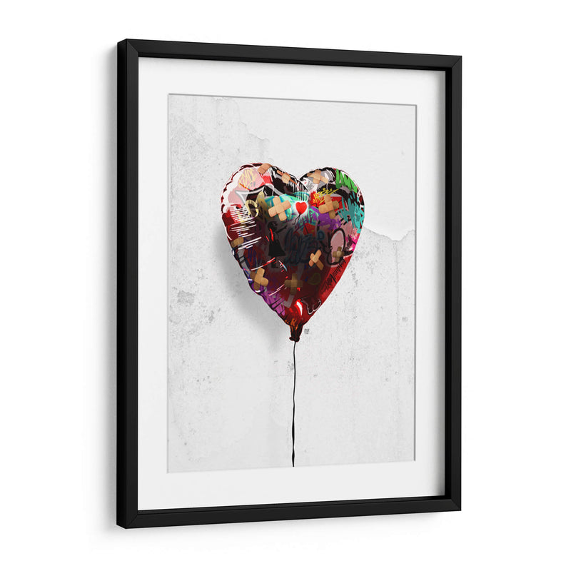 Globo de Corazón Graffiti - David Aste | Cuadro decorativo de Canvas Lab