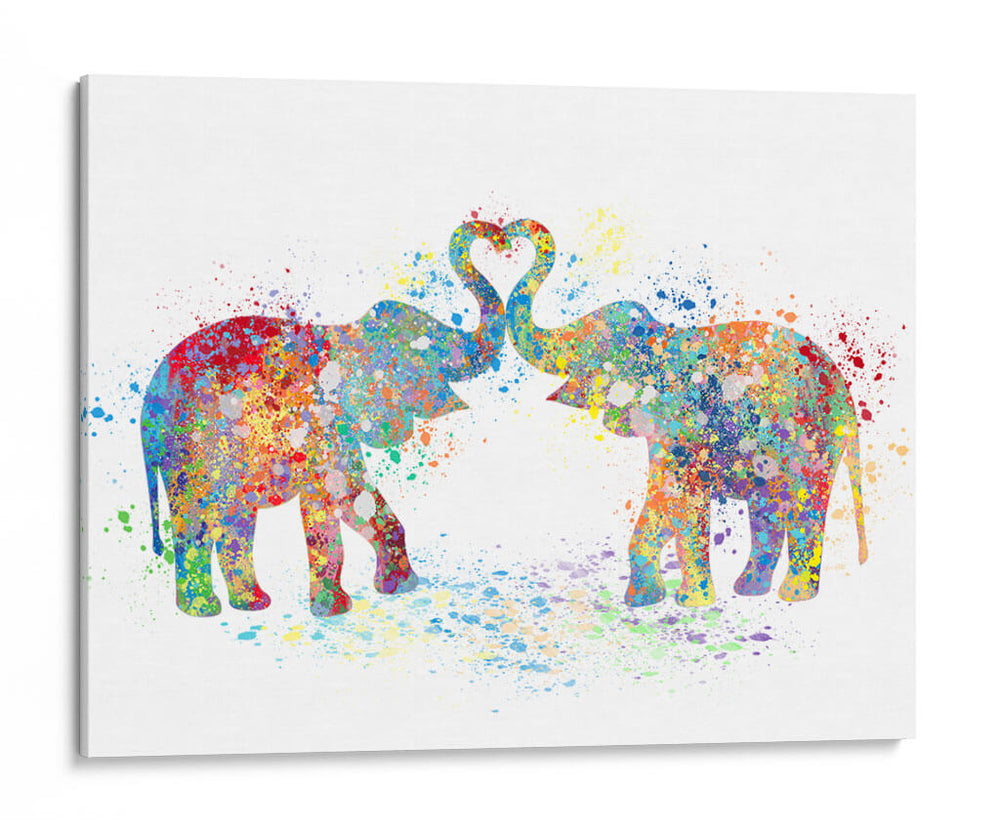Elephant Love Colors 02 - Hue Art | Cuadro decorativo de Canvas Lab