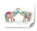 Elephant Love Colors 02 - Hue Art | Cuadro decorativo de Canvas Lab