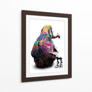 Elefante y Niña Graffiti - David Aste | Cuadro decorativo de Canvas Lab