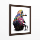 Elefante y Niña Graffiti - David Aste | Cuadro decorativo de Canvas Lab