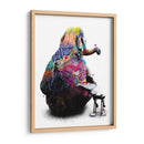 Elefante y Niña Graffiti - David Aste | Cuadro decorativo de Canvas Lab