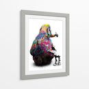 Elefante y Niña Graffiti - David Aste | Cuadro decorativo de Canvas Lab
