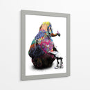 Elefante y Niña Graffiti - David Aste | Cuadro decorativo de Canvas Lab