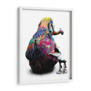 Elefante y Niña Graffiti - David Aste | Cuadro decorativo de Canvas Lab