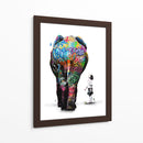 Elefante y Niña Graffiti 02 - David Aste | Cuadro decorativo de Canvas Lab