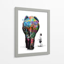 Elefante y Niña Graffiti 02 - David Aste | Cuadro decorativo de Canvas Lab