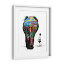Elefante y Niña Graffiti 02 - David Aste | Cuadro decorativo de Canvas Lab