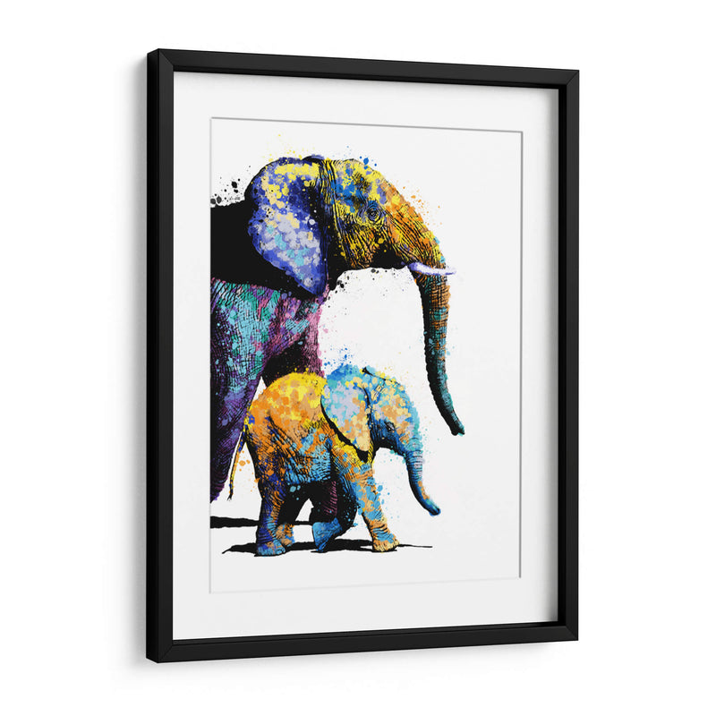 Elefante Madre e hijo - Hue Art | Cuadro decorativo de Canvas Lab