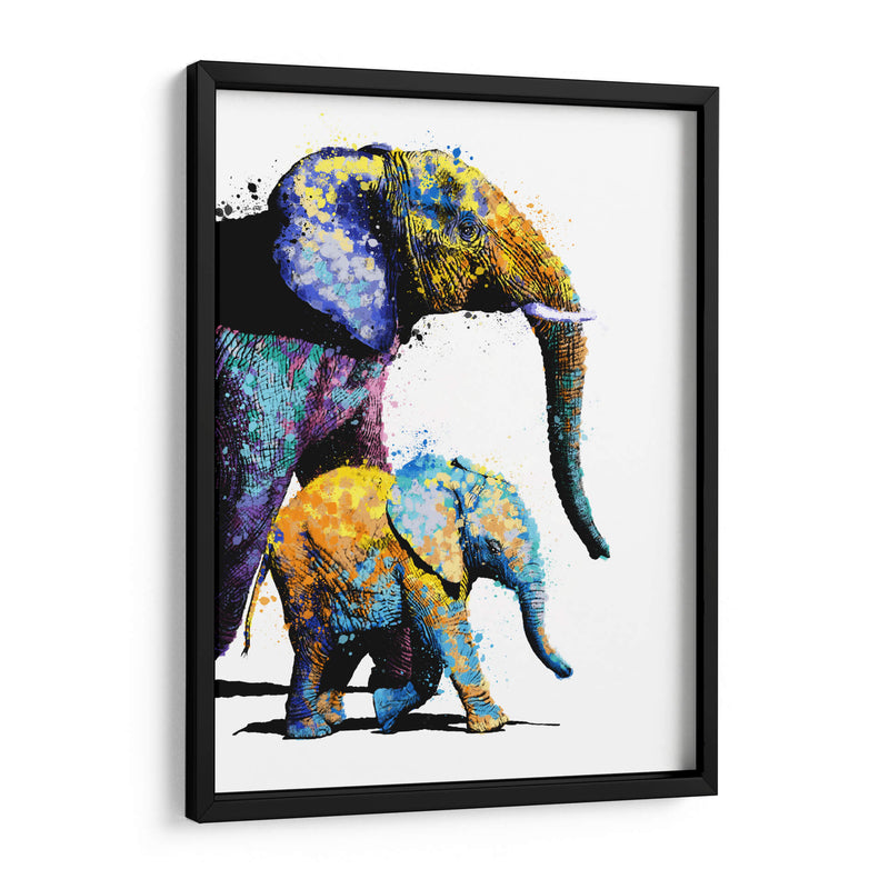 Elefante Madre e hijo - Hue Art | Cuadro decorativo de Canvas Lab