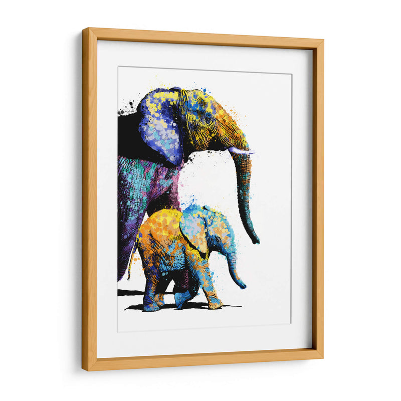 Elefante Madre e hijo - Hue Art | Cuadro decorativo de Canvas Lab