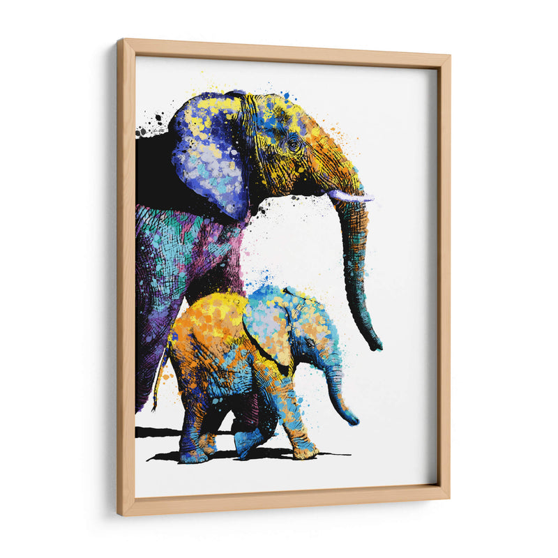 Elefante Madre e hijo - Hue Art | Cuadro decorativo de Canvas Lab