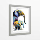 Elefante Madre e hijo - Hue Art | Cuadro decorativo de Canvas Lab