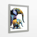 Elefante Madre e hijo - Hue Art | Cuadro decorativo de Canvas Lab