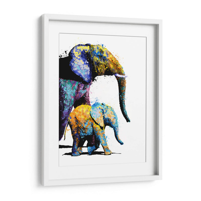 Elefante Madre e hijo - Hue Art | Cuadro decorativo de Canvas Lab