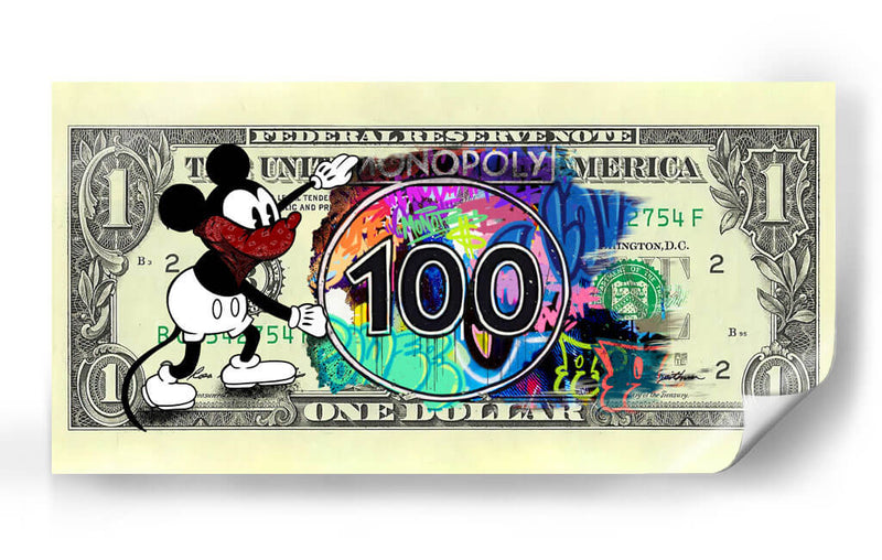 Dinero Monopoly Mouse - David Aste | Cuadro decorativo de Canvas Lab