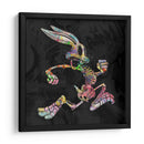 Bunny Skeleton Graffiti Black - David Aste | Cuadro decorativo de Canvas Lab