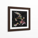 Bunny Skeleton Graffiti Black - David Aste | Cuadro decorativo de Canvas Lab
