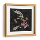 Bunny Skeleton Graffiti Black - David Aste | Cuadro decorativo de Canvas Lab