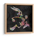 Bunny Skeleton Graffiti Black - David Aste | Cuadro decorativo de Canvas Lab