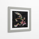 Bunny Skeleton Graffiti Black - David Aste | Cuadro decorativo de Canvas Lab
