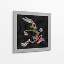 Bunny Skeleton Graffiti Black - David Aste | Cuadro decorativo de Canvas Lab