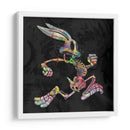 Bunny Skeleton Graffiti Black - David Aste | Cuadro decorativo de Canvas Lab