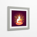 Buda meditando y loto | Cuadro decorativo de Canvas Lab