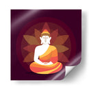 Buda meditando y loto | Cuadro decorativo de Canvas Lab