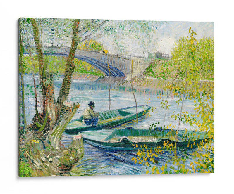 Pesca en primavera, el Pont de Clichy (Asnières) - Vincent Van Gogh | Cuadro decorativo de Canvas Lab