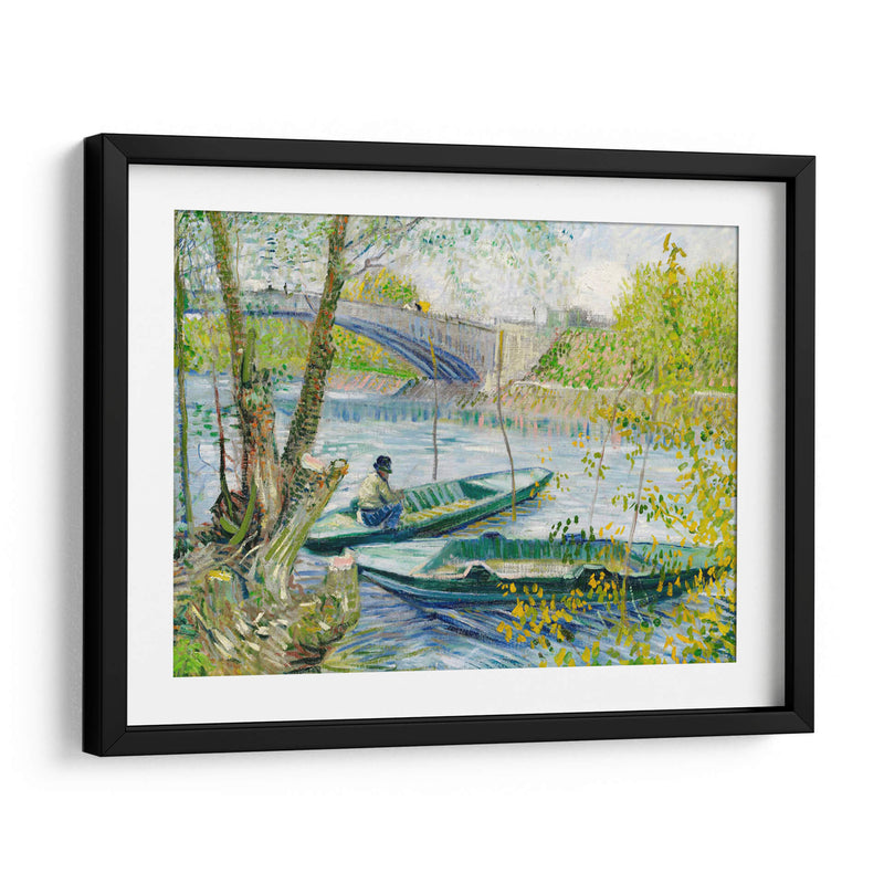 Pesca en primavera, el Pont de Clichy (Asnières) - Vincent Van Gogh | Cuadro decorativo de Canvas Lab