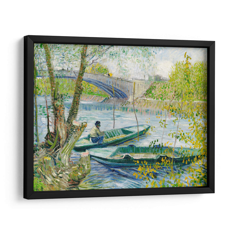 Pesca en primavera, el Pont de Clichy (Asnières) - Vincent Van Gogh | Cuadro decorativo de Canvas Lab