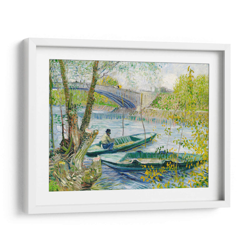 Pesca en primavera, el Pont de Clichy (Asnières) - Vincent Van Gogh | Cuadro decorativo de Canvas Lab