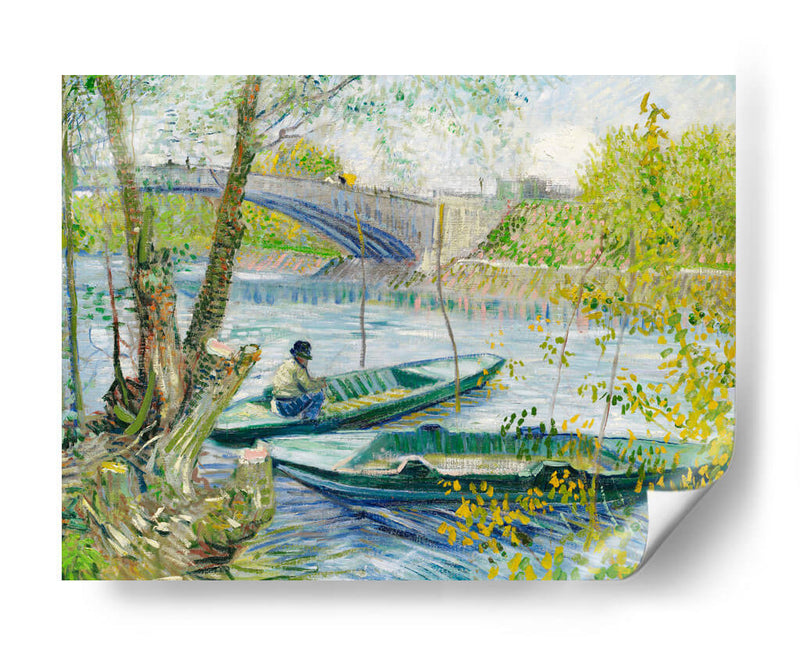 Pesca en primavera, el Pont de Clichy (Asnières) - Vincent Van Gogh | Cuadro decorativo de Canvas Lab