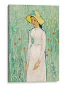 Chica de Blanco - Vincent Van Gogh | Cuadro decorativo de Canvas Lab