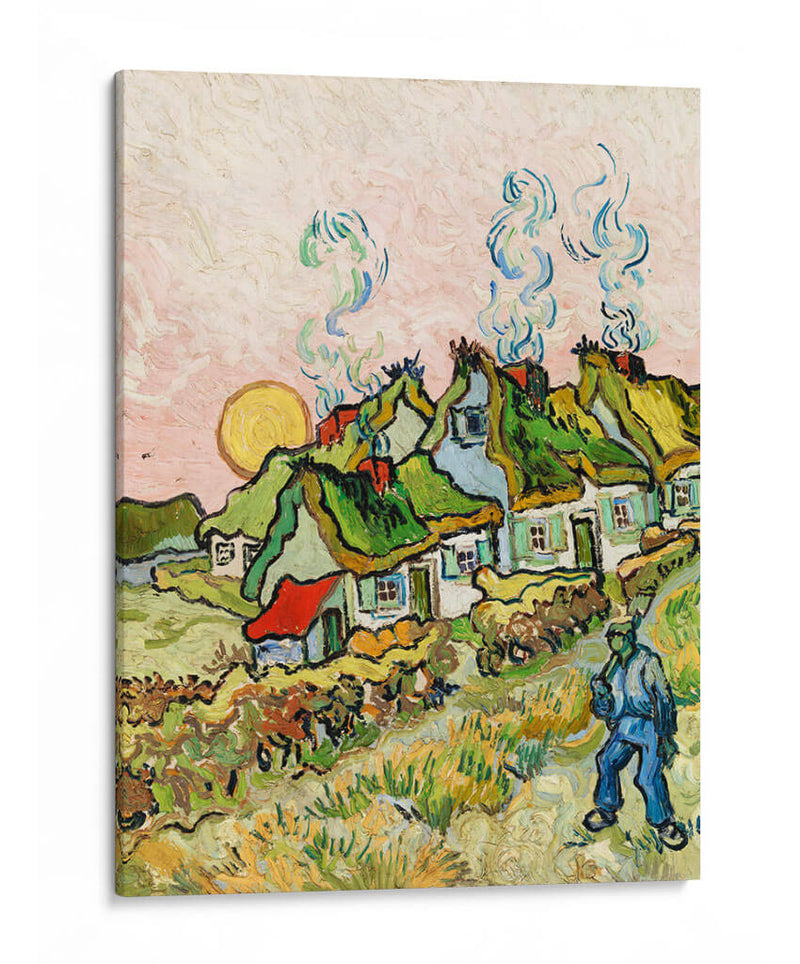 Casas y figura - Vincent Van Gogh | Cuadro decorativo de Canvas Lab